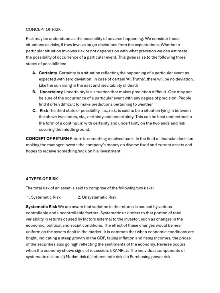 RISK | PDF | Standard Deviation | Risk