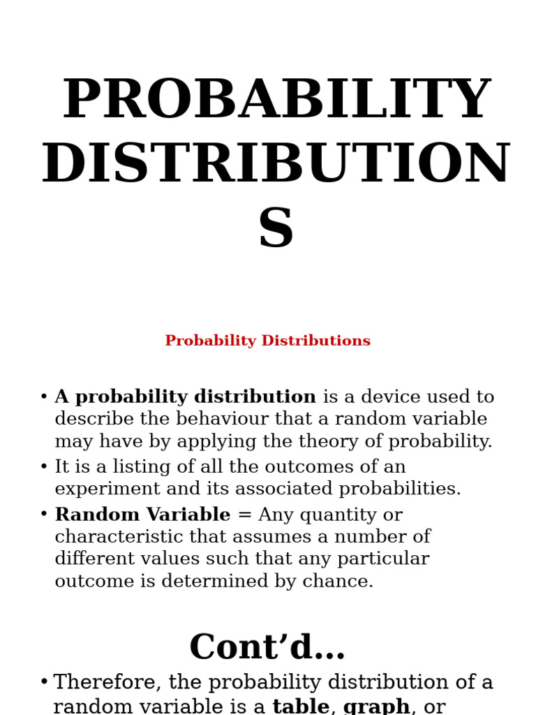 Probability Distributions | PDF | Probability Distribution | Normal ...