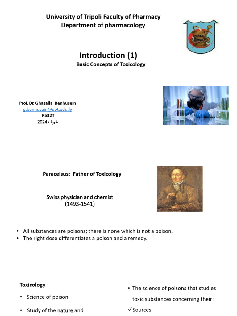 Overview of Toxicology Concepts | PDF | Toxicology | Toxicity