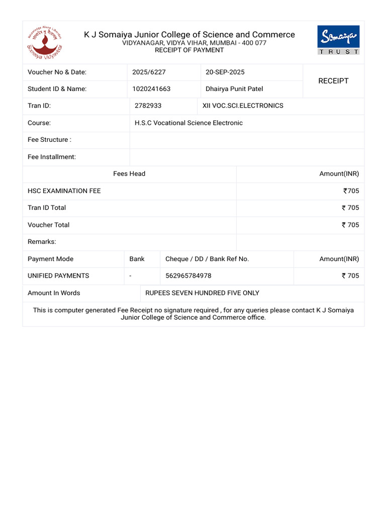 12 TH Board Fees | PDF