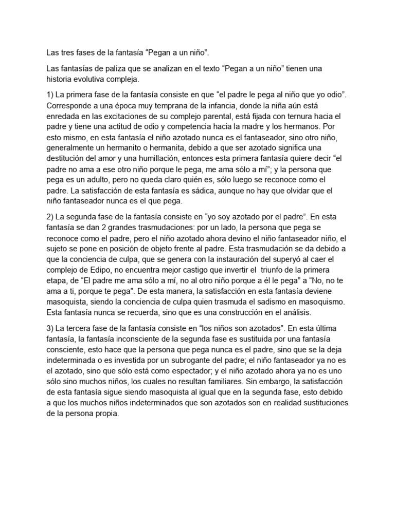 Pegan A Un Niño Fases | PDF | Sadomasoquismo | Sicología
