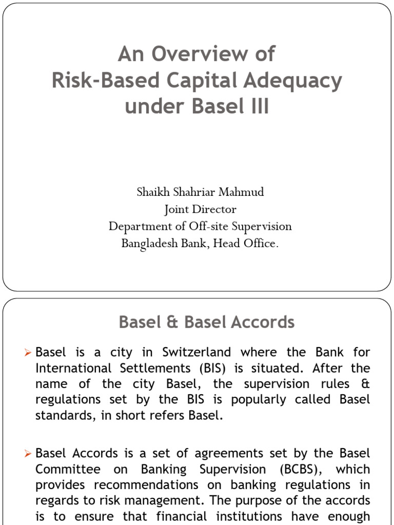 Risk Based Capital Adequacy BaselII | PDF | Basel Iii | Basel Ii