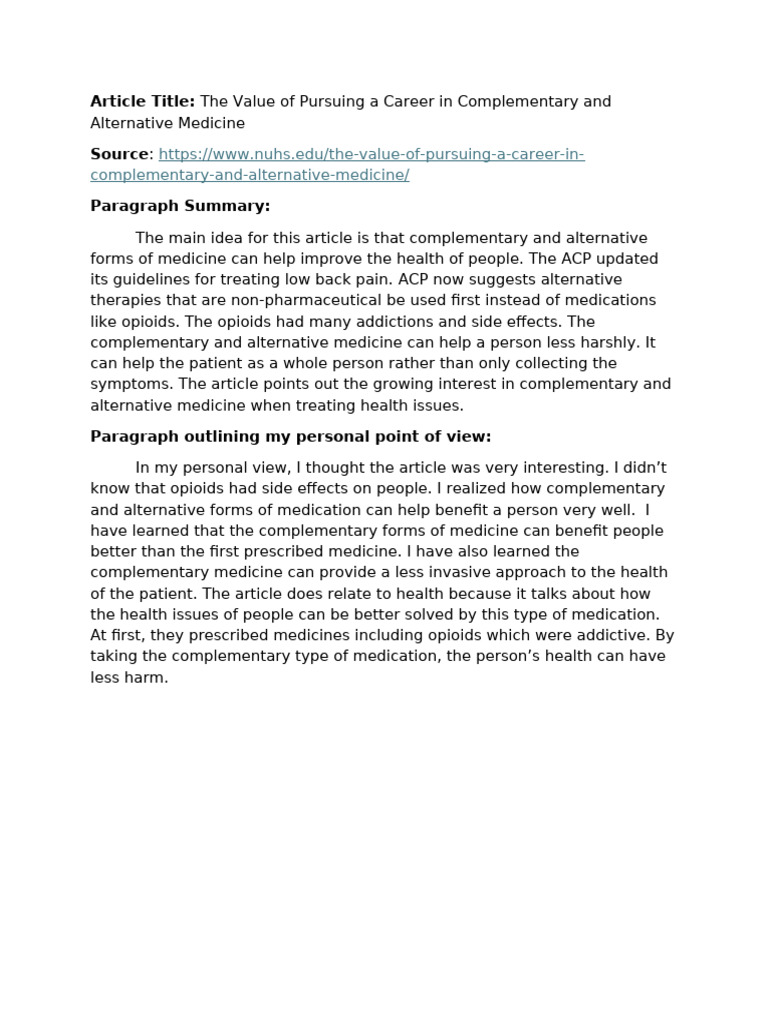 Article Review Assignment Pdf