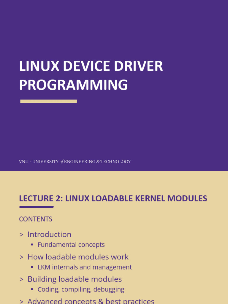 LDD02 2025S1 | PDF | Kernel (Operating System) | Software Development