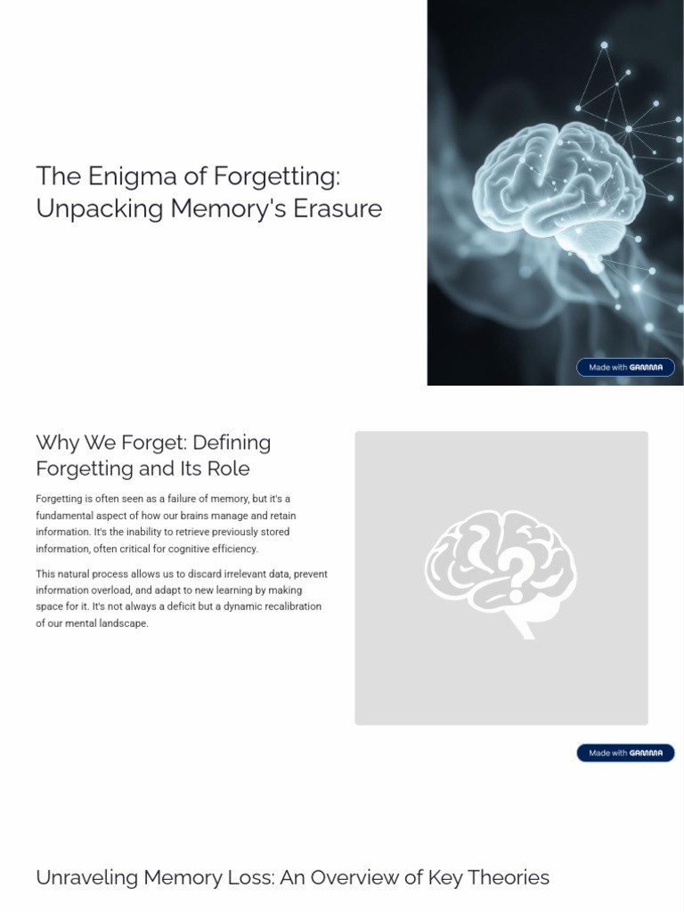 Understanding the Science of Forgetting | PDF | Memory | Recall (Memory)