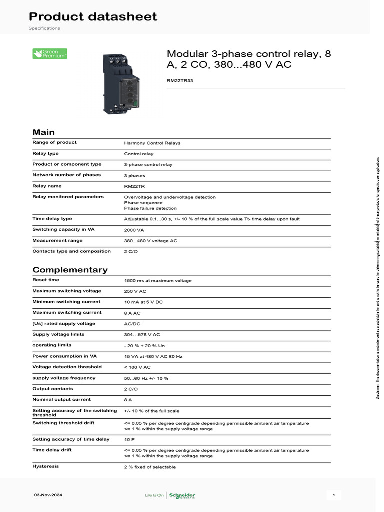 RM22TR33 Wiring Diagram Overview | PDF | Alternating Current | Relay