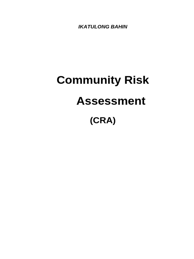 Chapter 3 - Community Risk Assessment | PDF