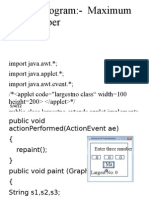 Maximize 3 Numbers Java Applet