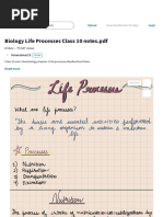 Class 10 Life Processes Revision Notes | PDF | Digestion | Heart