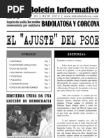 Boletín Informativo IU Badolatosa - nº 03 - EL "AJUSTE" DEL PSOE