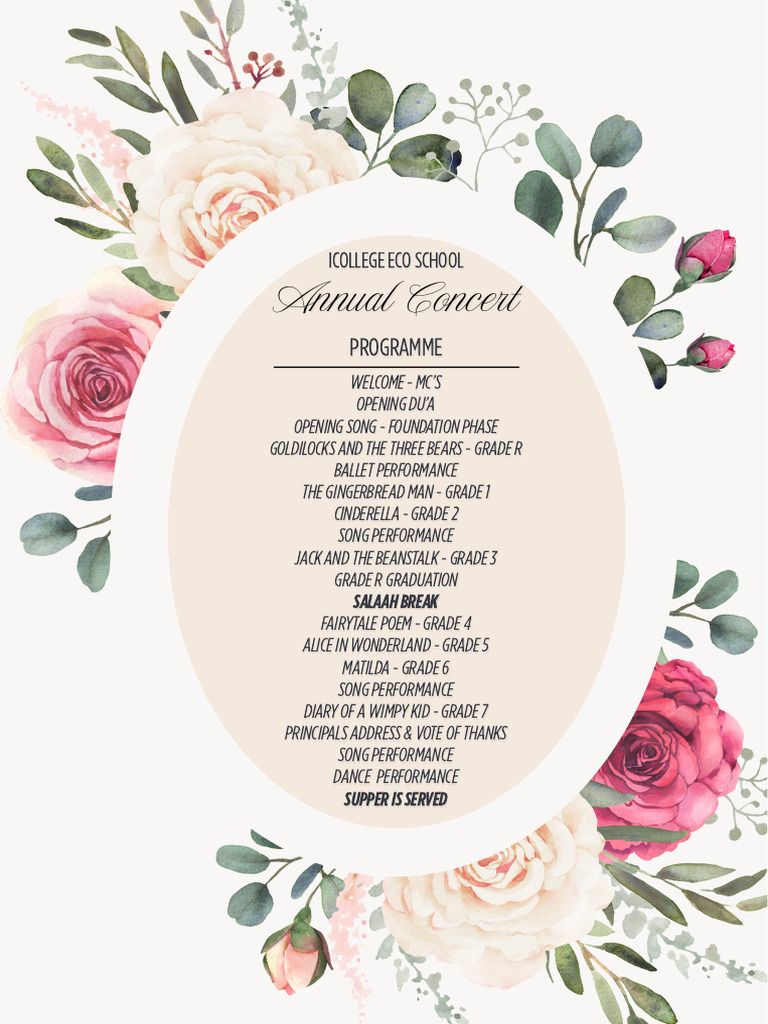 iCollege Eco School Concert Programme | PDF