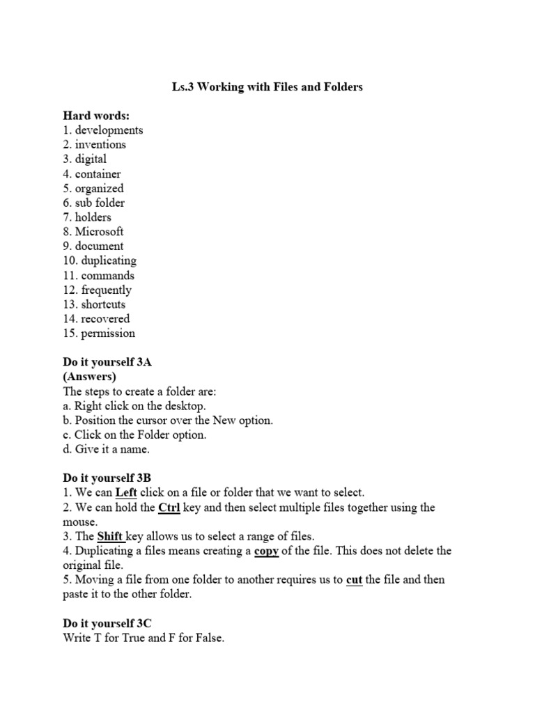 File and Folder Management Guide | PDF | Computer File | Icon (Computing)