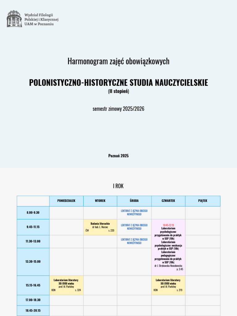 II STOPIEn Polonistyczno Historyczne St. Nauczycielskie - Aktual | PDF