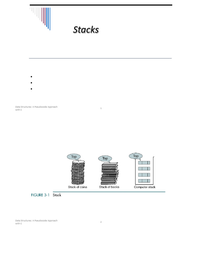 Stack Implementation in C Pseudocode | PDF | Computer Science ...