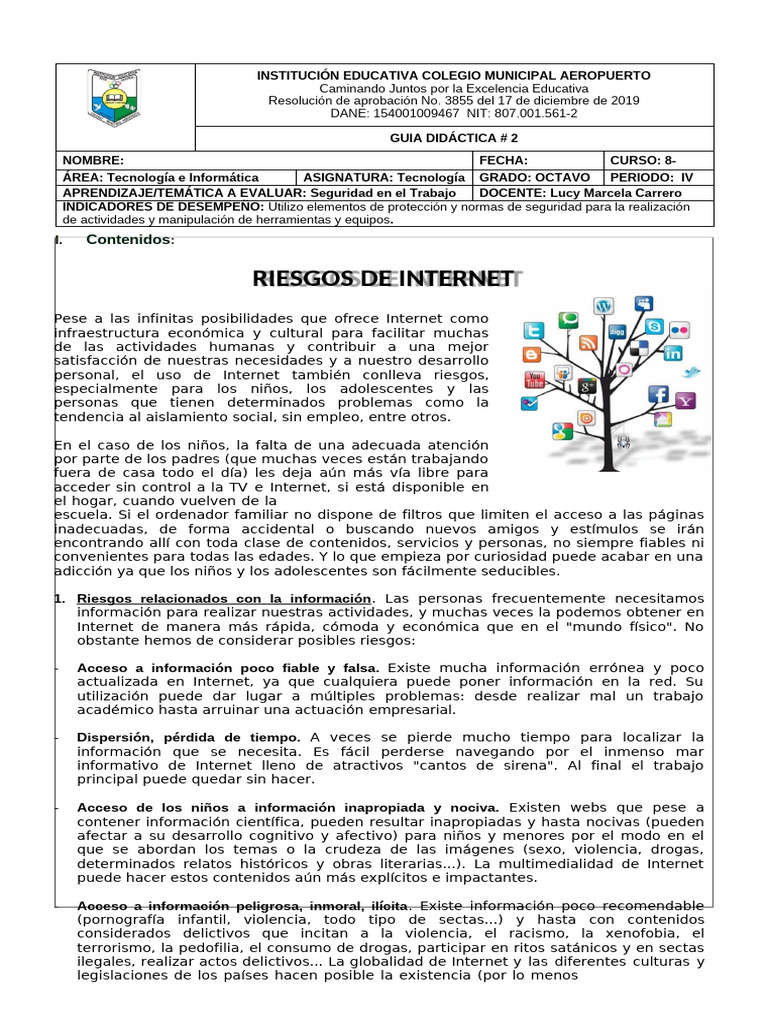 Riesgos de Internet en Educación Infantil | PDF | Internet | Spamming