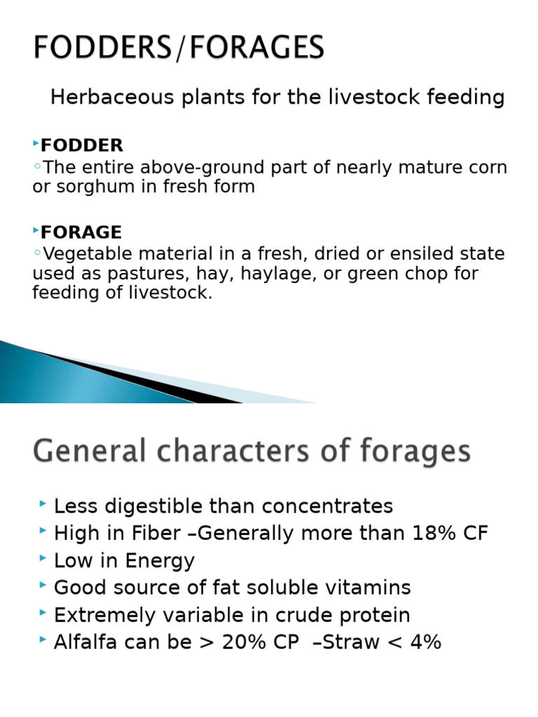 Herbaceous Livestock Fodder Guide | PDF | Hay | Agronomy