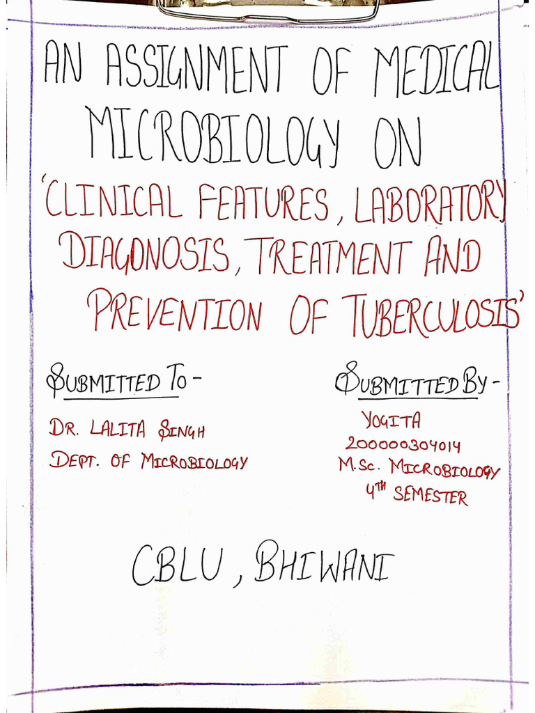 Assignment On Tuberculosis, 200000304014 | PDF
