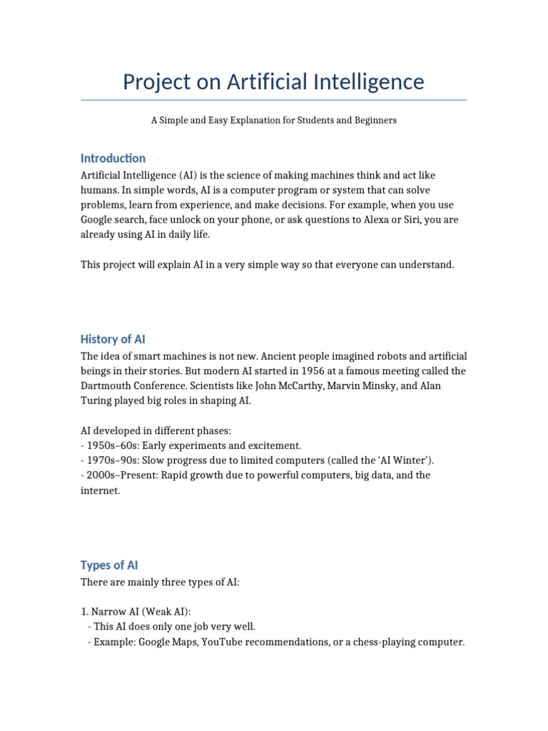 Understanding Artificial Intelligence Basics | PDF | Artificial ...