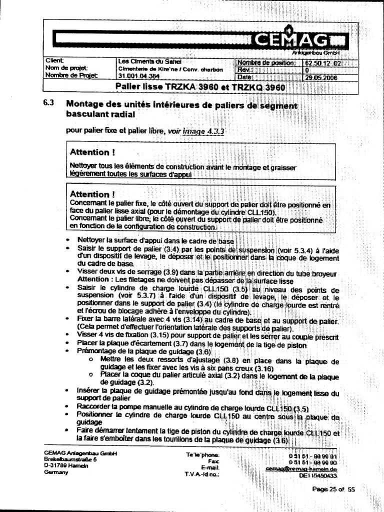 Procédure de Montage Du Patin Du Broyeur Charbon 29-Aug-2025 17-33-46 | PDF