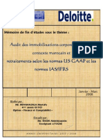 Audit Des Immobilisations Corporelles Dans Le Contexte Marocain Et Retraitements Selon Les Normes US