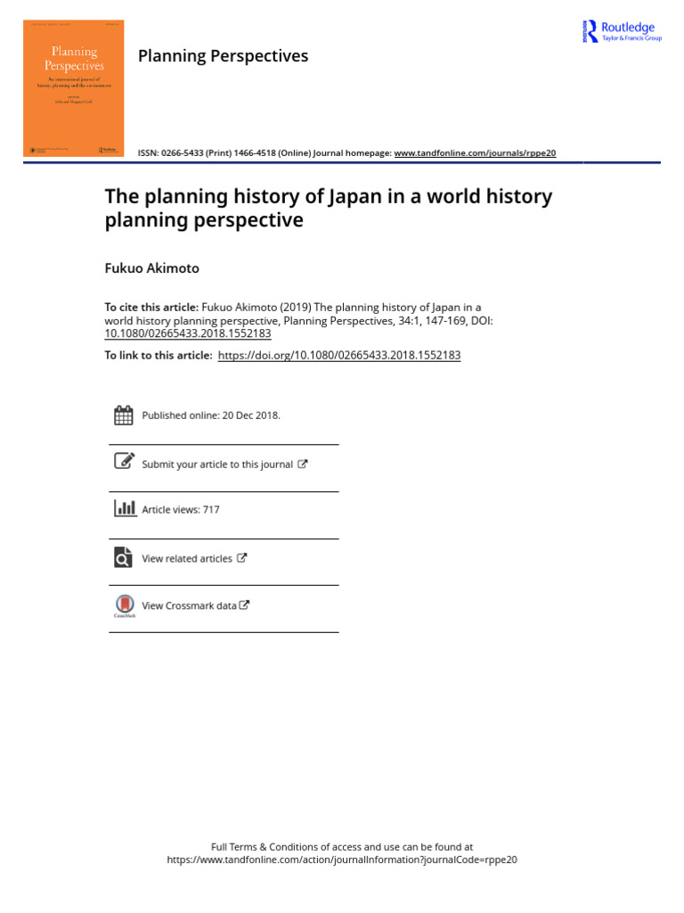 Akimoto - 2019 - The Planning History of Japan in A World History ...