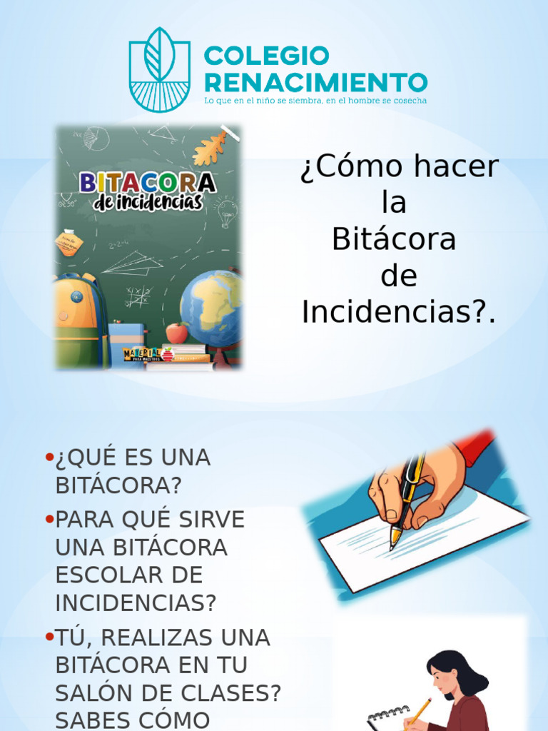 Cómo hacer una bitácora de incidencias | PDF | Blog | Enseñando