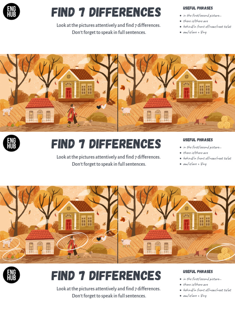 Find 7 Differences in Pictures | PDF