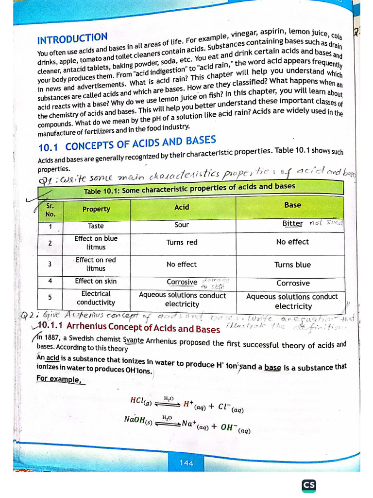 Unit 10, Acids, Bases and Salts | PDF