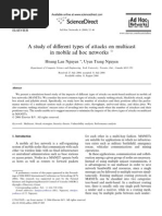 A Study of Different Types of Attacks On Multicast in Mobile Ad Hoc Networks