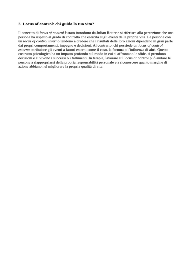 Locus of Control | PDF