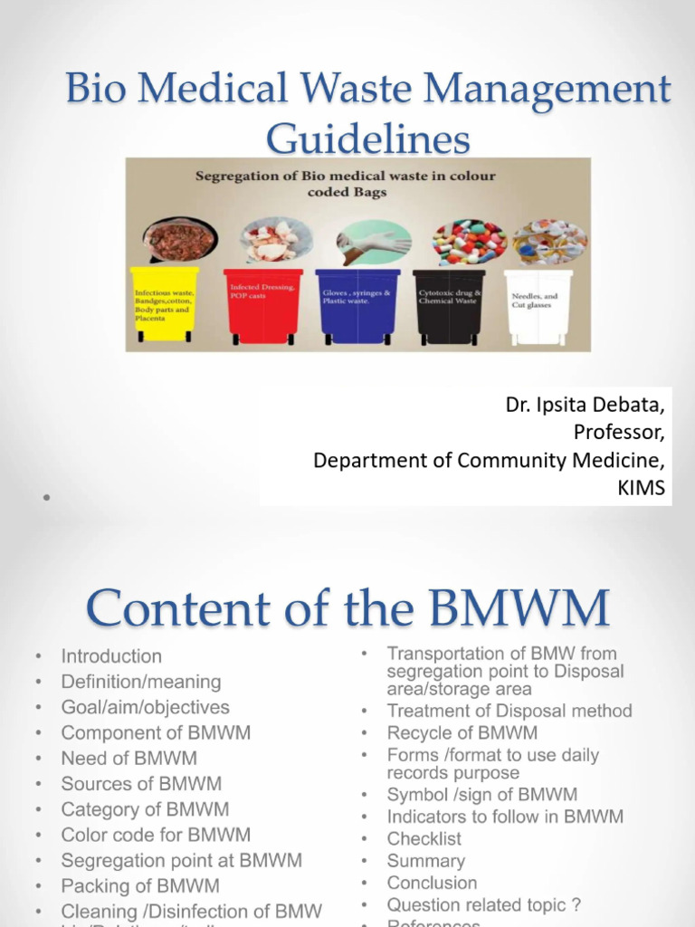 Bio-Medical Waste Management Guide | PDF