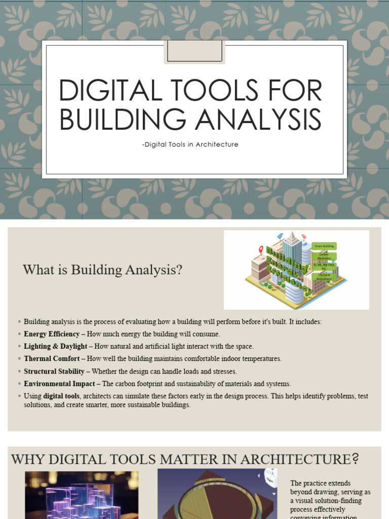 Digital Tools For Building Analysis | PDF | Green Building | Building ...