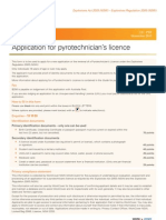 Application Pyrotechnicians Licence 0885