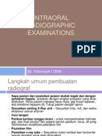 Intraoral Radio Graphic Examinations