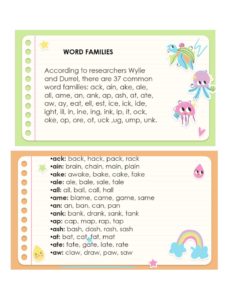 Word Families | PDF