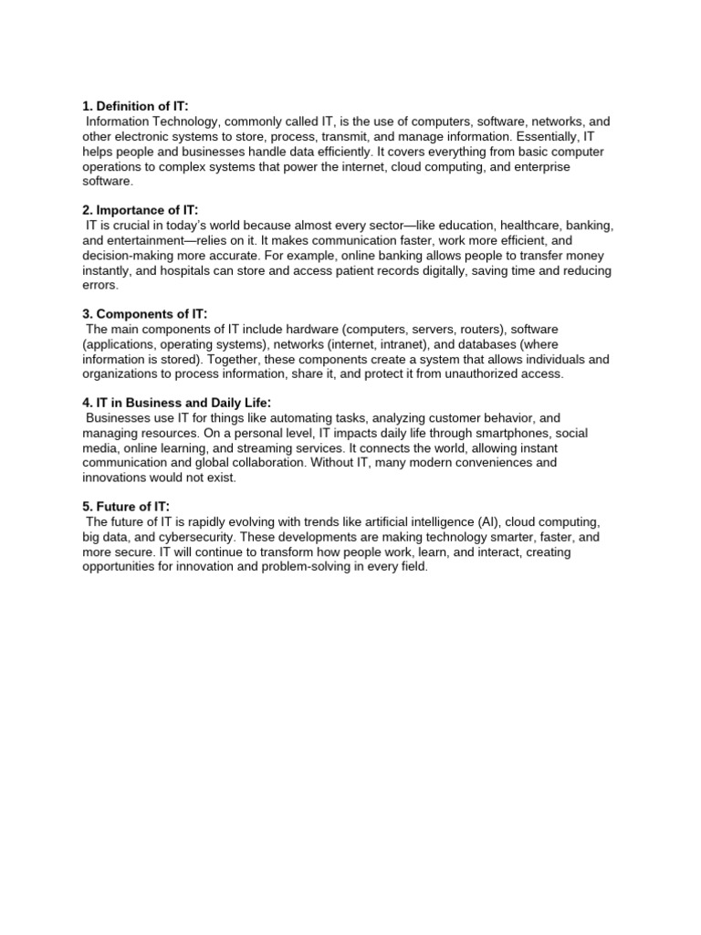 Understanding Information Technology Essentials | PDF