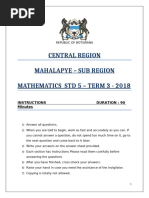Standard 4 Mathematics Exam Paper | PDF | Rectangle | Mathematics