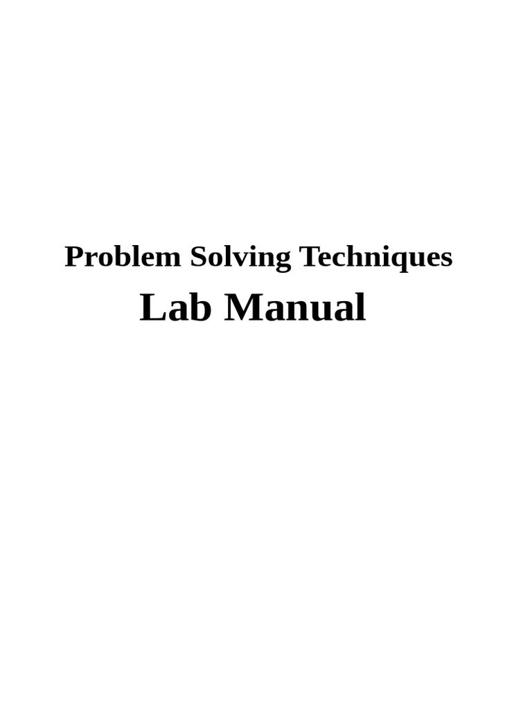 C Programming Problem Solving Manual | PDF | Computer Science ...