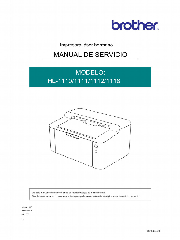 Manual de Servicio Brother HL-1110 | PDF | Placa de circuito impreso ...
