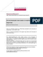 Westminsterresearch: Eva and Shareholder Value Creation: An Empirical Study Wajeeh Elali