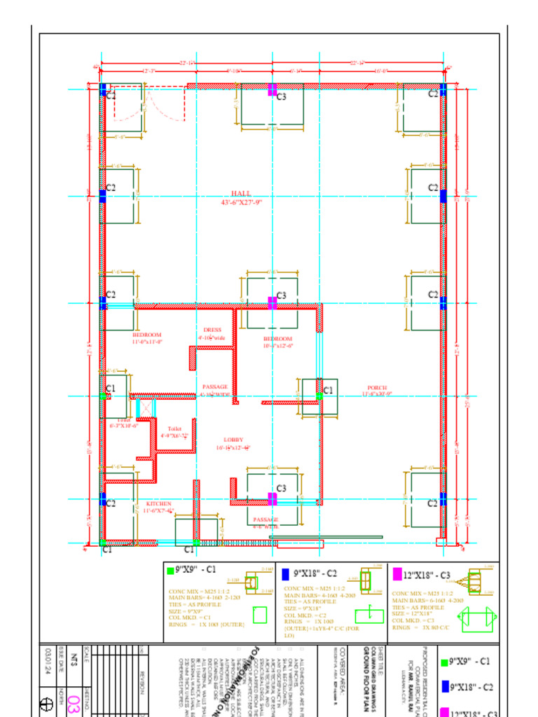 Ground Floor Column Detail | PDF