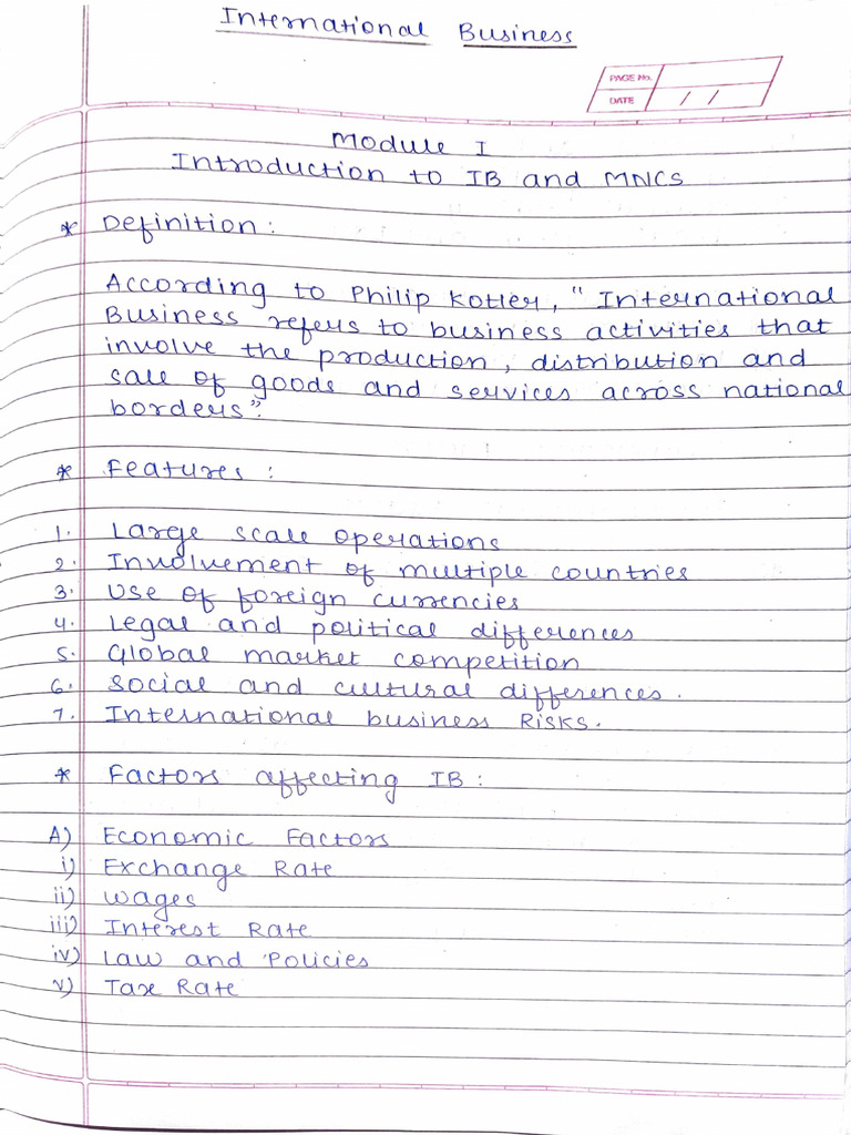 IB Notes | PDF