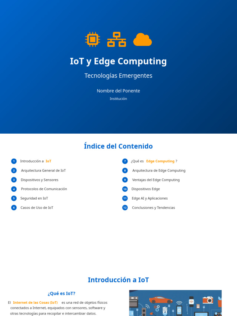 IoT y Edge Computing Tecnologías Emergentes | PDF | Internet de las ...