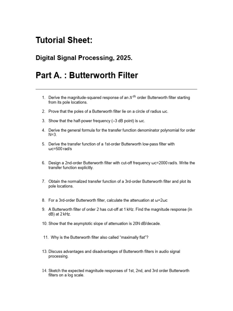 Filter Design | PDF | Filter (Signal Processing) | Electronics