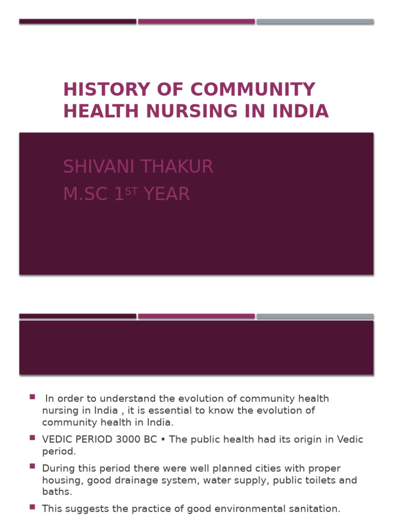 Evolution of Community Health Nursing in India | PDF | Public Health ...