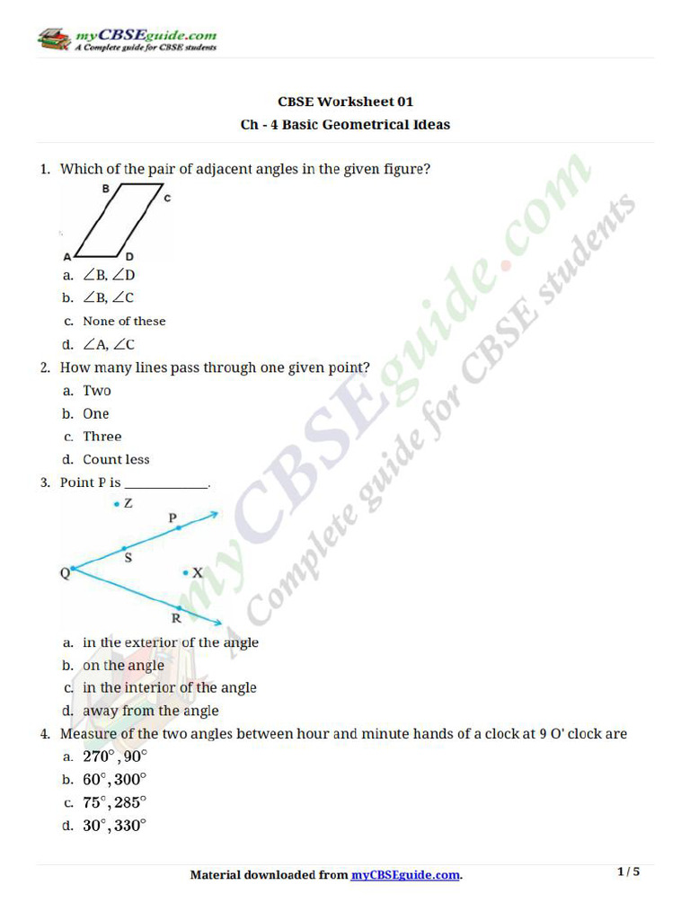 6 Math Ws ch4 1 | PDF