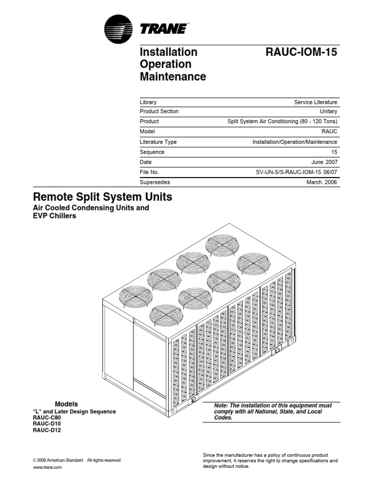 Rauc Iom 15 - 06012007 | PDF | Thermostat | Electrical Wiring