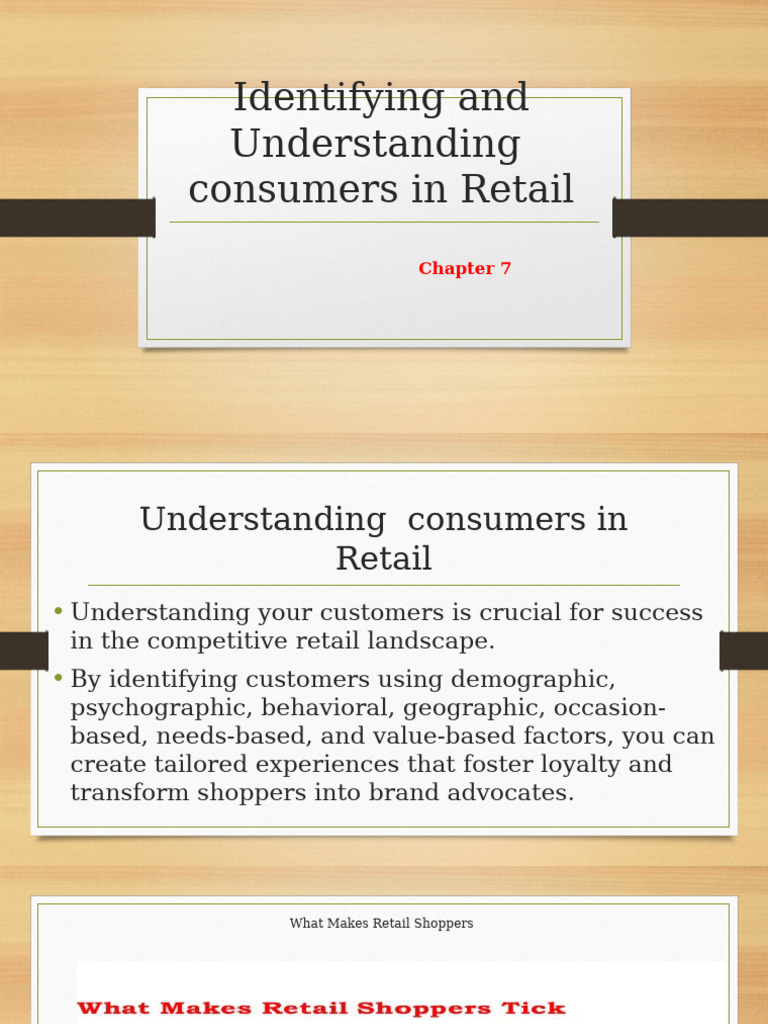 Understanding Retail Consumer Types | PDF | Retail | Brand