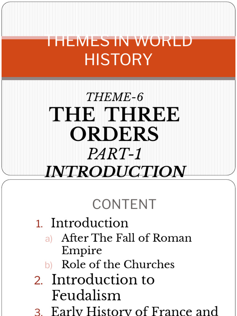Introduction to the Three Orders | PDF | Feudalism | Franks