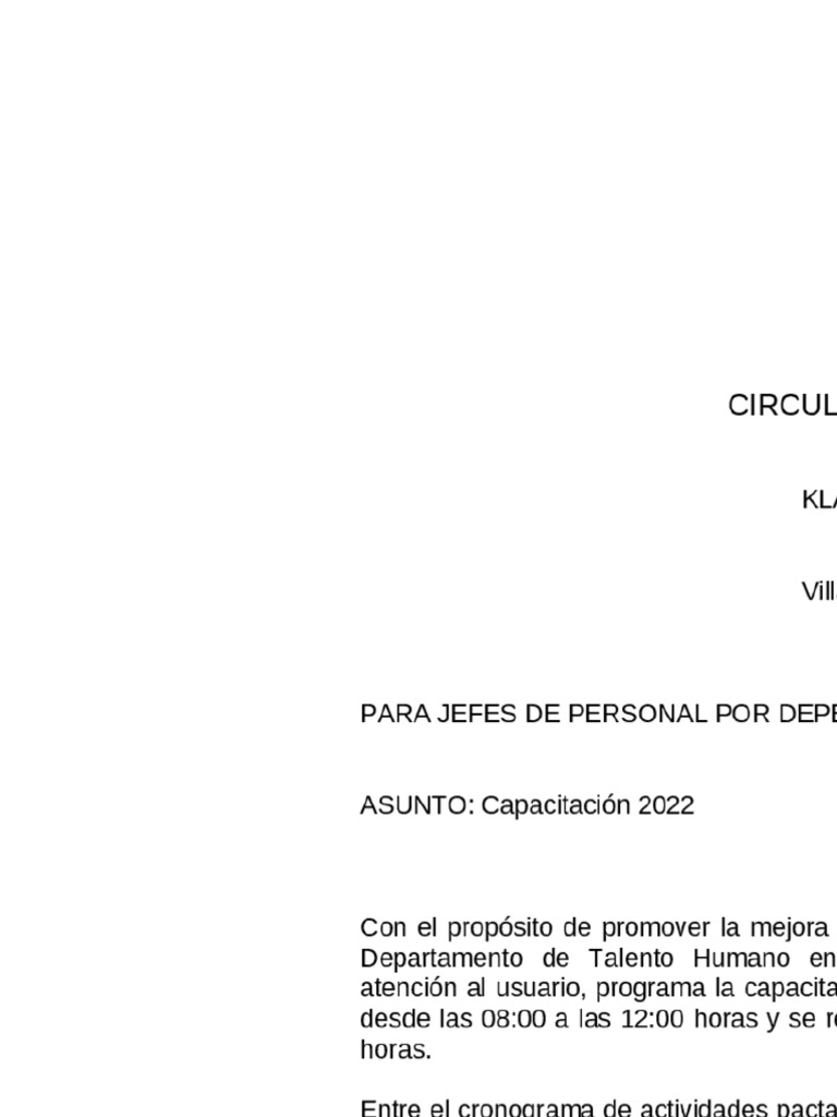 Ejemplo de Circular | PDF